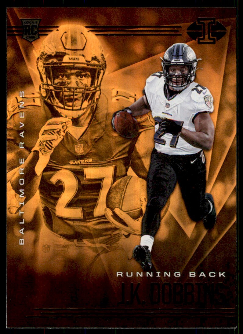 2020 Panini Illusions Orange J.K. Dobbins Rookie Baltimore Ravens #13