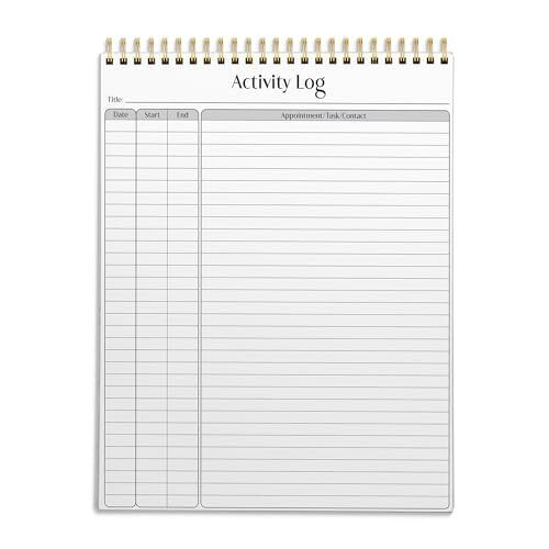 Activity Log Notepad, 8.5" x 11", Planning Note Pad, 50 Sheets, Double-Wire - Bild 1 von 5