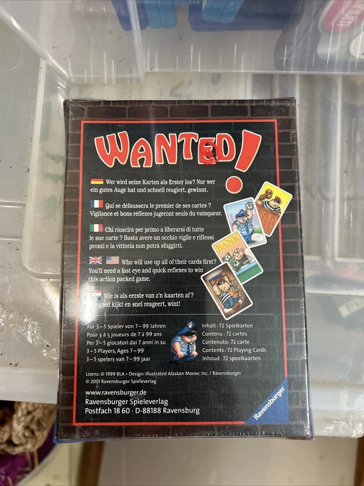 Wanted! - Card Game - Ravensburger - 2001 - NEW SEALED - Image 2 of 3
