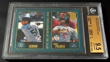 BGS 9.5 Gem Rc Albert Pujols Rookie Ichiro Suzuki Rookie 2001 Topps Traded #T99