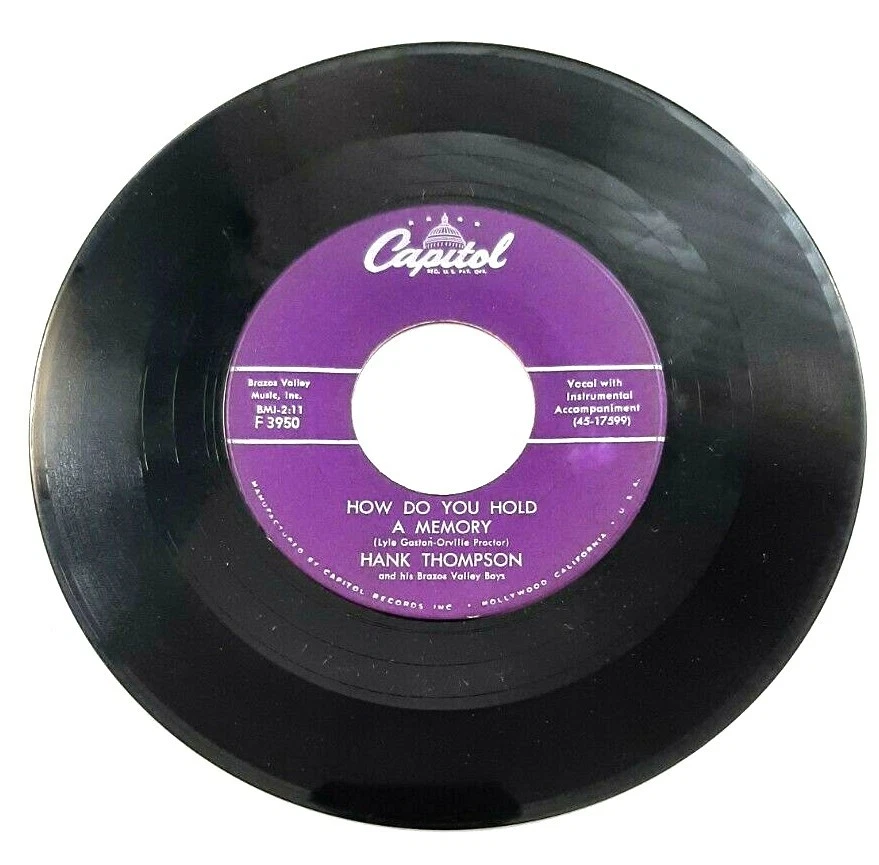 Hank Thompson and His Brazos Valley Boys ‎– Li'l Lisa Jane / How Do You 7" EP Foto 2 de 2