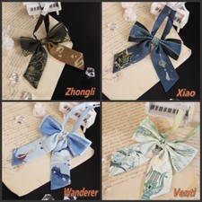 Genshin Impact Necktie Bow Tie Collar Flower Tie Neckwear Anime Fashion Gift