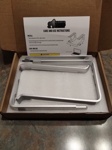 Laptop Stand GORILLA GRIP METAL alum. SIZE 10" AN UP 10.2" X 9.25" X 5.9" - Picture 3 of 10