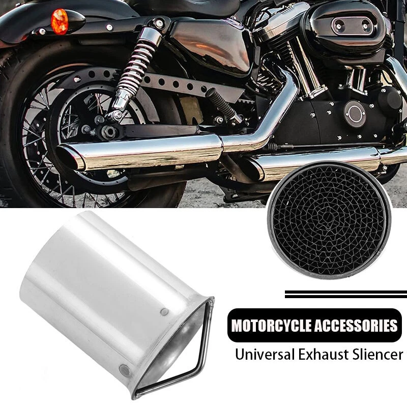 Silenciador deflector silenciador DB Killer lata de escape de motocicleta de acero inoxidable de 50 mm AP Foto 2 de 4