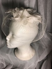VTG Woman  s Net Lace Fasonator Church Easter Bonnet Hat Derby Elegant Box Lady