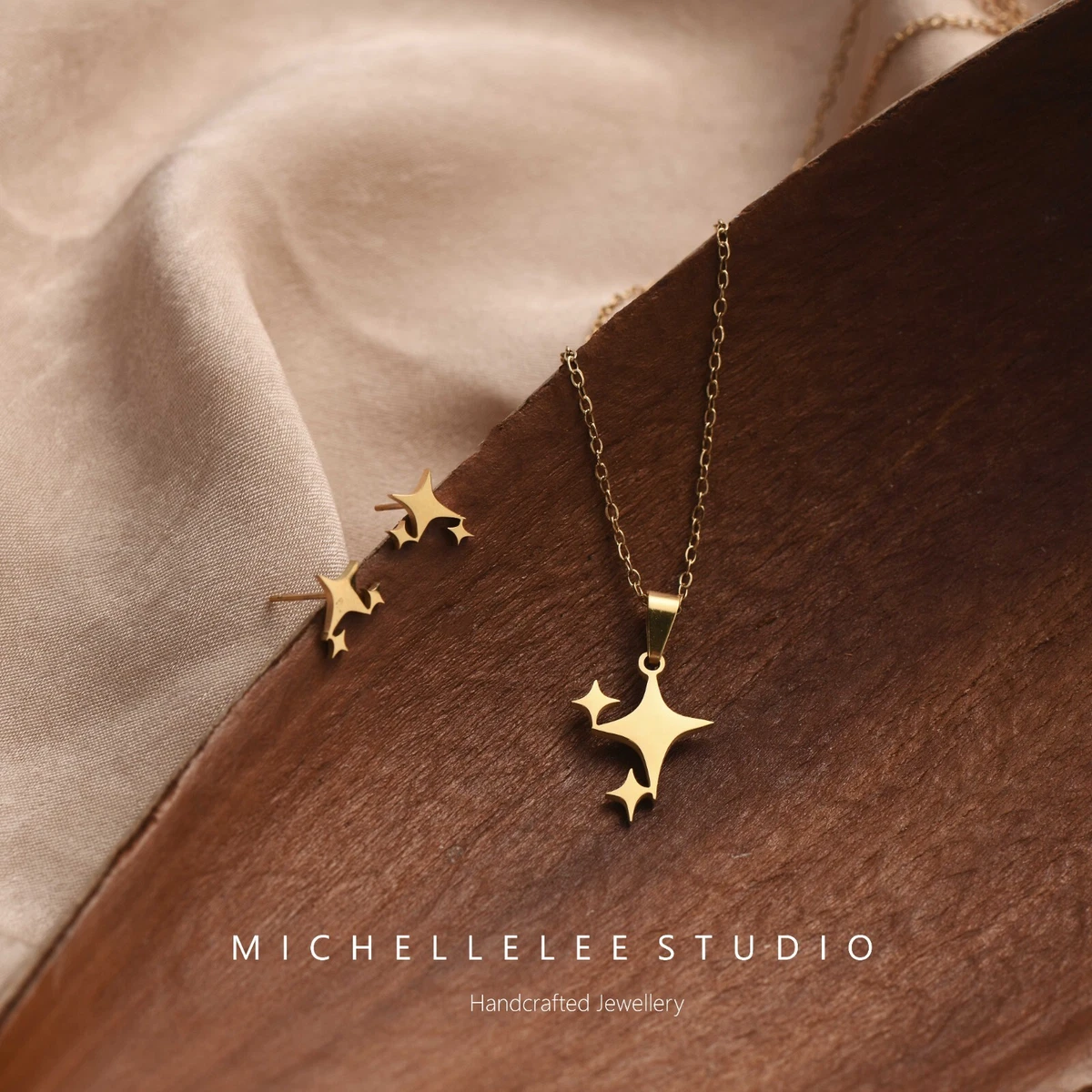 Stainless steel star best sale necklace