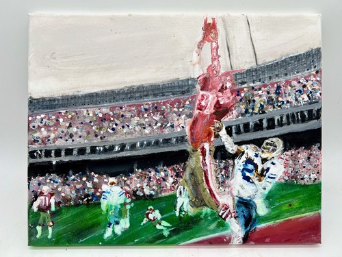 THE CATCH Joe Montana to Dwight Clark SF 49ers Dallas Cowboys Original Gemälde - Bild 7 von 7