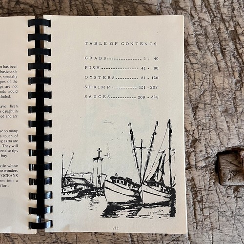 Oceans Of Cooking Cookbook Texas Gulf Coast Seafood Recipes 1983 SB Vintage - Picture 2 of 6