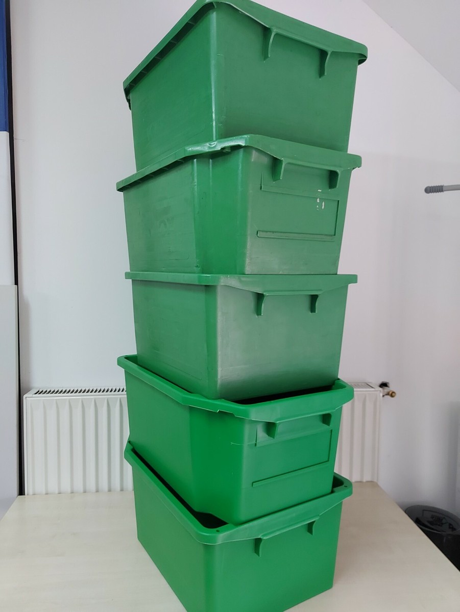 Produktbild von SSI Schäfer Drehstapelbehälter FB 600 Grün – 40 L Kunststoffbox – 40x60x25 Cm – Gebraucht, Aber Top