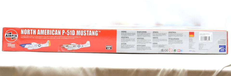 Avión modelo Airfix vintage norteamericano P-51D Mustang escala 1:24 A14001V Foto 3 de 4