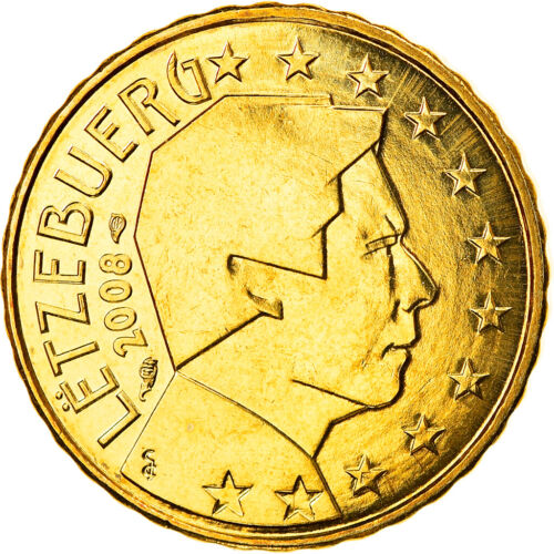 [#824863] Luxemburg, 10 Euro Cent, 2008, Utrecht, STGL, Messing, KM:89 - Afbeelding 1 van 2