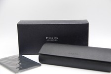 NEW PRADA BLACK HARD SMALL AUTHENTIC EYEGLASSES SUNGLASSES CASE BOX CLOTH