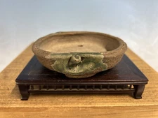Handmade Unglazed Bonsai Tree Pot By Ryugaku Shohin Size 4 7/8 By 1 1/4”