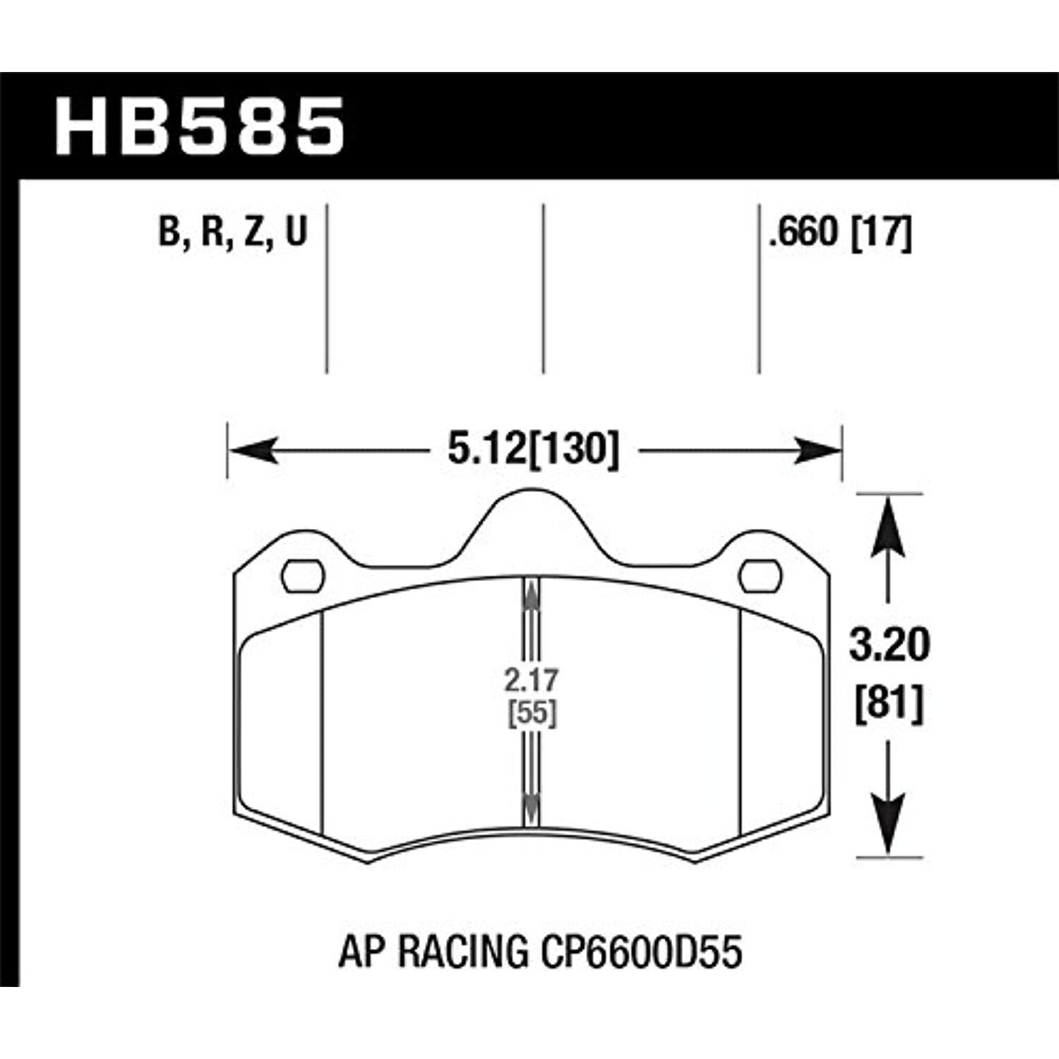HAWK HPS 5.0 Front Brake Pad Set For 12-14 McLaren MP4-12C
