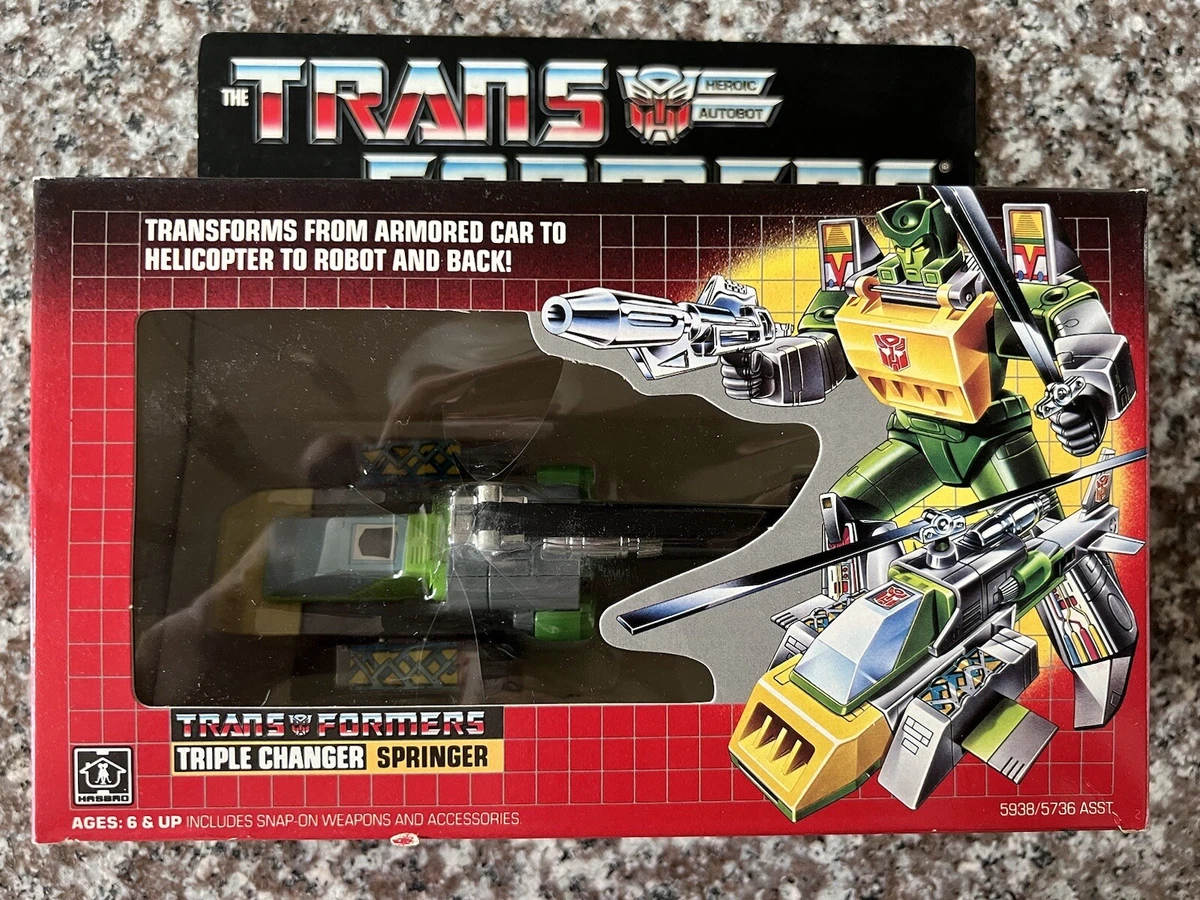 レア TRANSFORMERS CLASSIC SPRINGER G1 箱付き Springer Transformers & Robots Action Figure 1986 Year