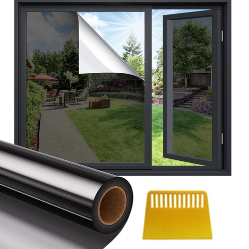 2m 5m Reflective One Way Mirror Window Film Mirrored Privacy Glass Solar Tint - Picture 10 of 11