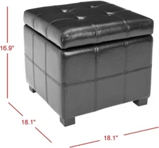 Safavieh MAIDEN SQ TUFTED OTTOMAN, Reduced Price 2172735625 HUD8231B