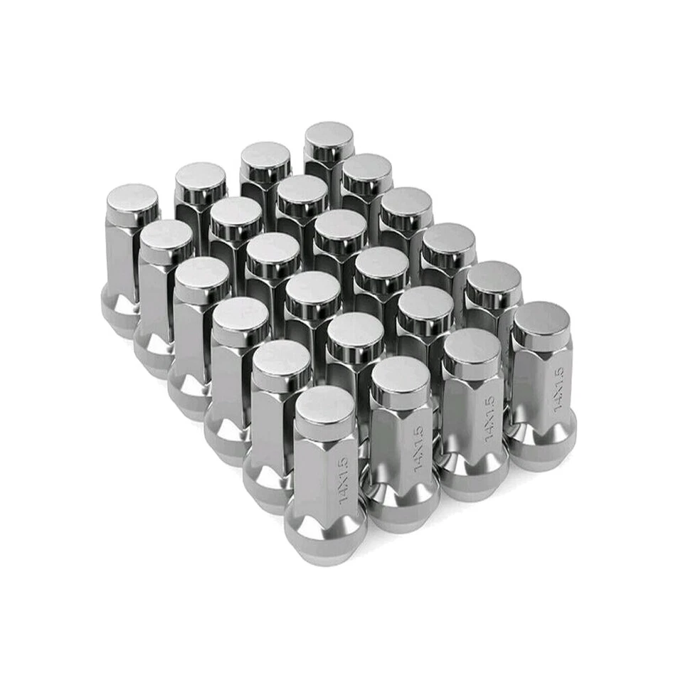 20 peças porcas bojo bolota 12x1.5 porca de trava de roda cromada para Ford Focus Escape EUA - Imagem 4 de 4