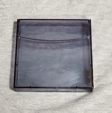 Vintage 5.25" floppy disk case - cracked - holds 10 - clear acrylic mini storage