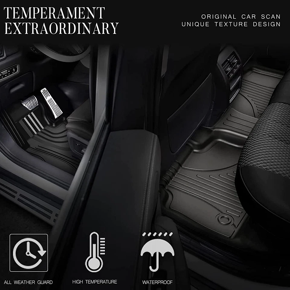 Car Floor Mats TPE Liners Carpets All Weather For Mitsubishi Outlander 2011-2021 Foto 2 de 4