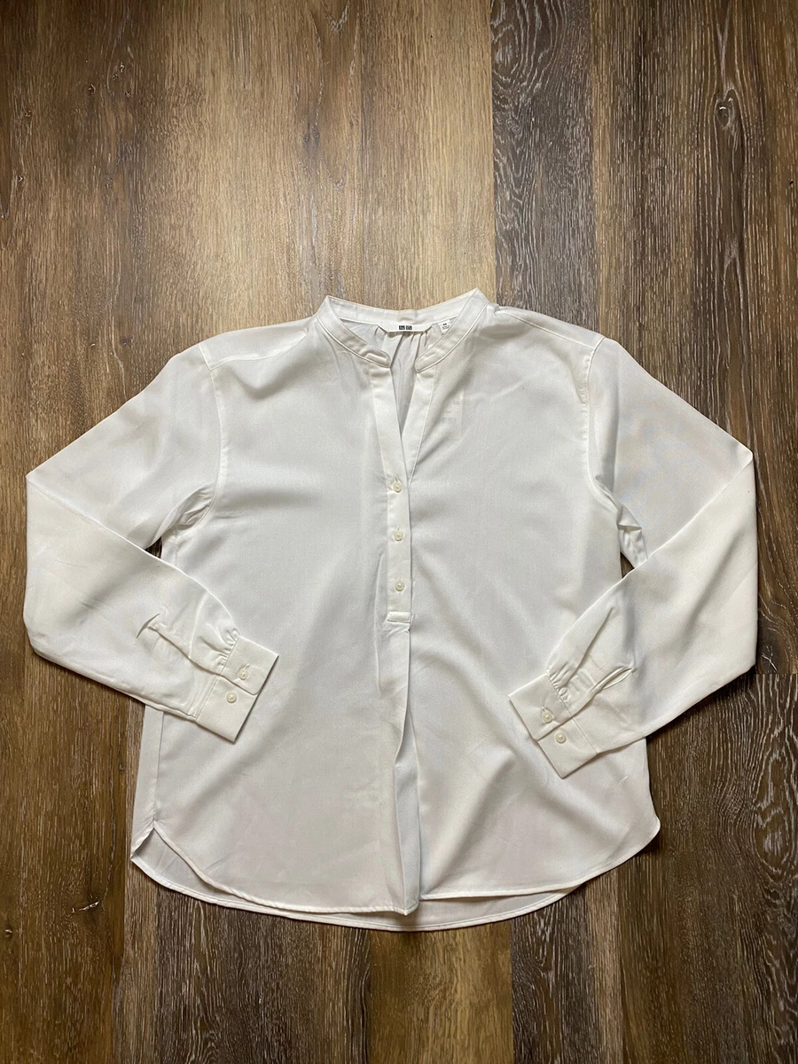 uniqlo no collar shirt