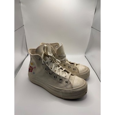 Converse Chuck Taylor All Star Lift Platform High Top Floral Cream A02198C 7W