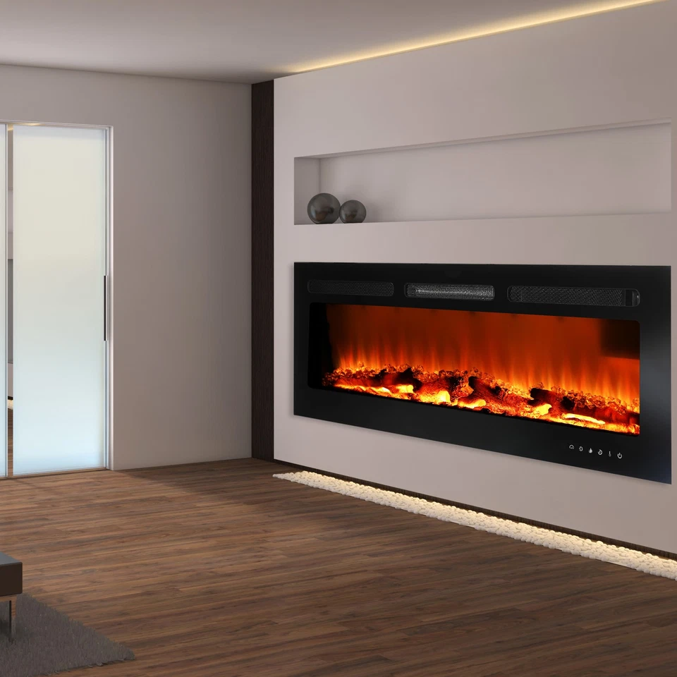 Electric Fireplace With Heater 1700W Electric Fireplace Remote Control 3D Flames Timer - Image 2 of 4