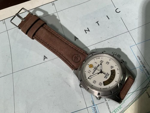 Vtg NOS Timex Expedition W-6 Ana Digi Alarm Indiglo Men’s Watch 50M