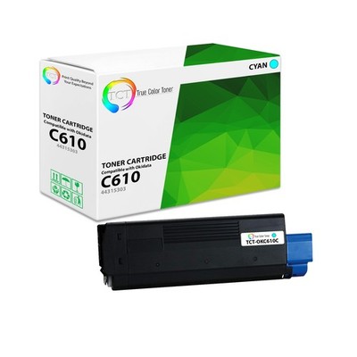 TCT Oki 44315303 Cyan Toner Cartridge For Okidata C610 C610n printer series
