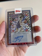 2024-25 Finest Brandin Podziemski Colossal Shots Auto /10 Red Black Geometric