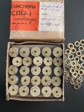 Potentiometer 1W SPO-1 82 kOhm A-linear with mounting nut. Lot of 25. NOS.