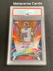 2024 Topps Chrome Future Stars Jayden Daniels Auto RC Orange Geo Ref 3/25 PSA8