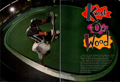 1991   Jeff Load Thompson Skatezone 2 page cut out   1990s skateboard CA.02