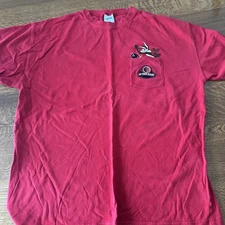 Vintage 90s Warner Bros Wile E. Coyote Embroidered Bowling Pocket T-Shirt XL