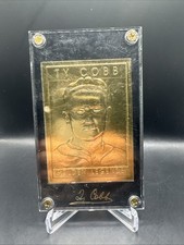Ty Cobb 1995 Golden Legends of Baseball 22KT Gold Plated / Serial #d w COA