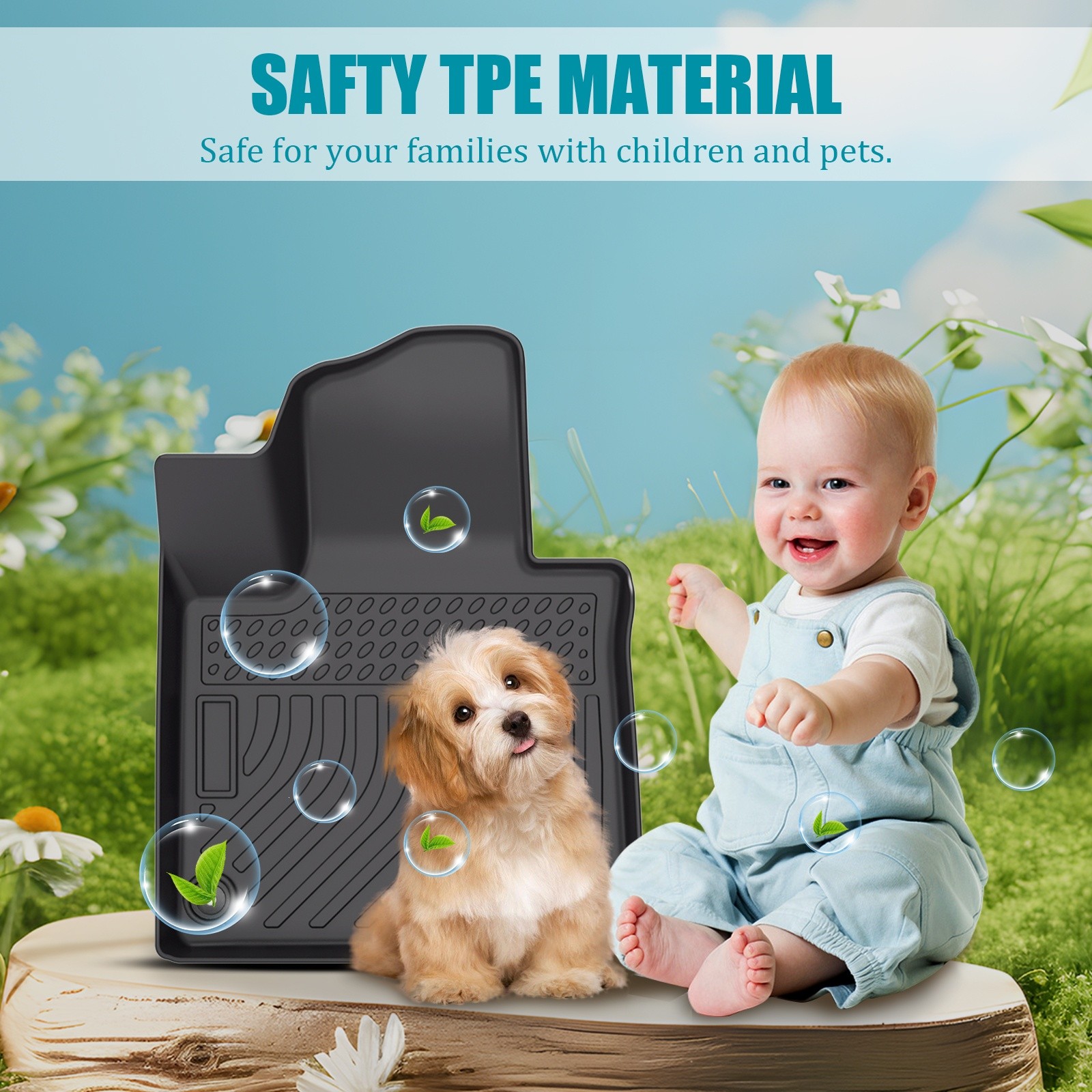 Floor Mats 2 Rows Liners For 2023-2025 Kia Sportage TPE Rubber All Weather