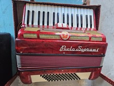 Paolo Soprani Accordion Vintage 1950s 34 Keys 72 Buttons & Case *SOUNDS GREAT*