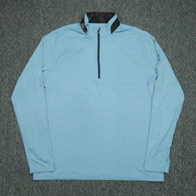 Greyson Pullover Mens Large Blue Quarter Zip Tate Performance Golf Sweater
