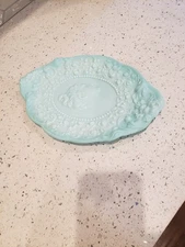 Fostoria Jenny Lind Blue Opaline Dresser Tray