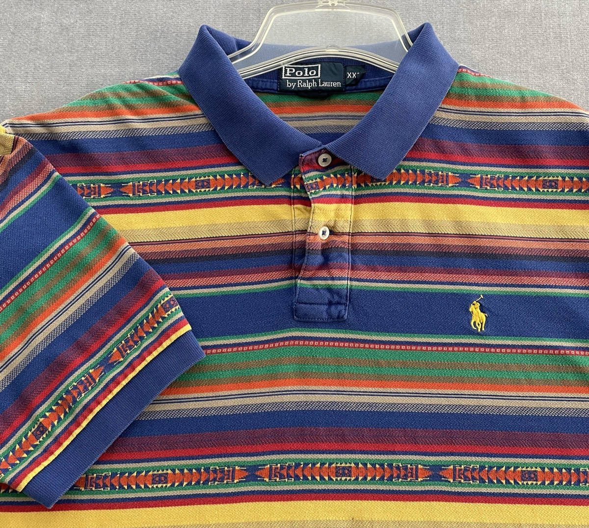 VTG Polo Ralph Lauren Mens XXL/XL Aztec Mac Miller Rainbow Serape