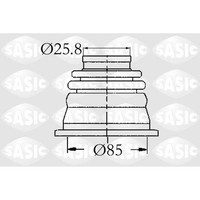 Sasic 4003408 Faltenbalgsatz, Antriebswelle