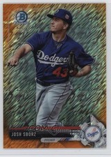 2017 Bowman Chrome Prospects Orange Shimmer Refractor /25 Josh Sborz 07ke