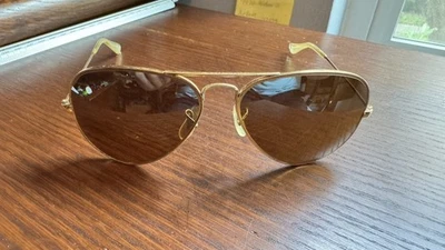 Vintage Ray-Ban Aviator 58-14 BL Gold Sonnenbrille Bausch & Lomb USA - Bild 1 von 4