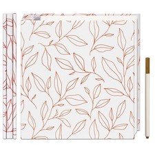 Self Adhesive Photo Album for 4X6 8X10 Pictures, Linen Cover Scrapbook Autumn...