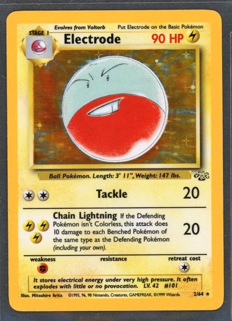 Pokemon Cards - Electrode 2/64 - Jungle Set Holo - eBay Live Fri 11th Jul 8:30pm