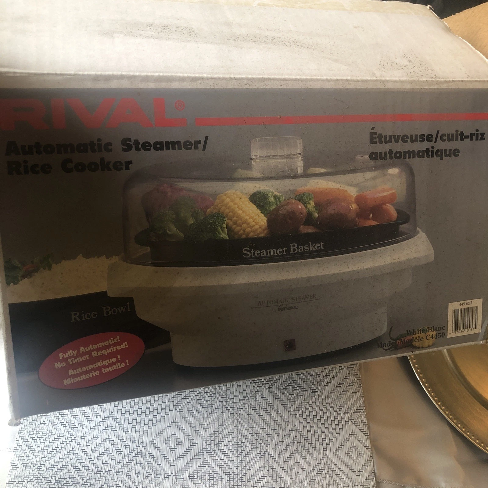 Vintage Rival Automatic Steamer And Rice Cooker Model 4450 New In Box open box *
