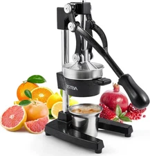 Cast Iron Manual Juicer Hand Press, Commercial Grade Citrus Juicer, Stainless