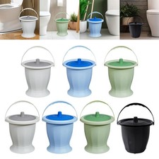 Chamber Pot with Lid Handle Bedside Urinal Portable Toilet Urinal Night Urine