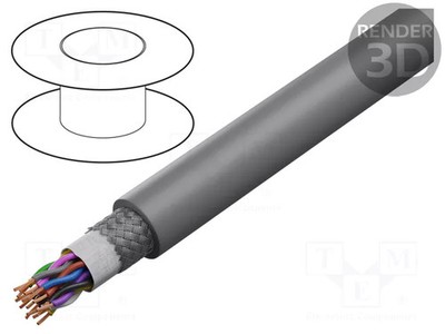 Leitungen: steuernd SUPER-PAAR-TRONIC-C-PUR grau