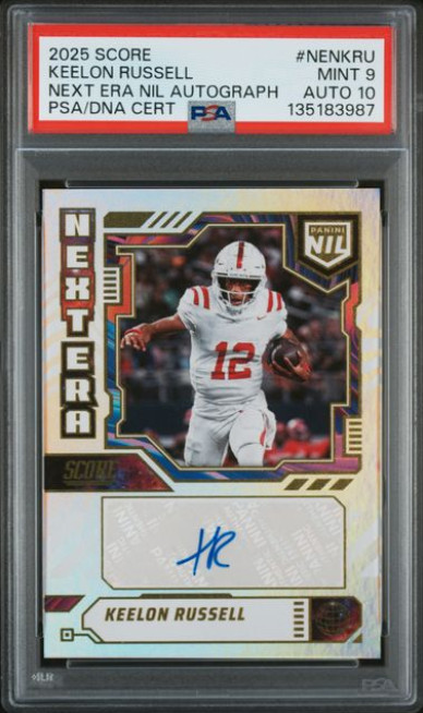 2025 Score Next Era NIL Auto Keelon Russell #NEN-KRU PSA 9 AUTO 10 Alabama